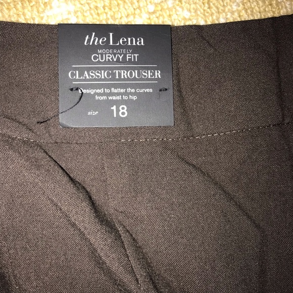 NWT Lane Bryant Lena Classic Trouser Brown 18 Reg - Picture 6 of 7